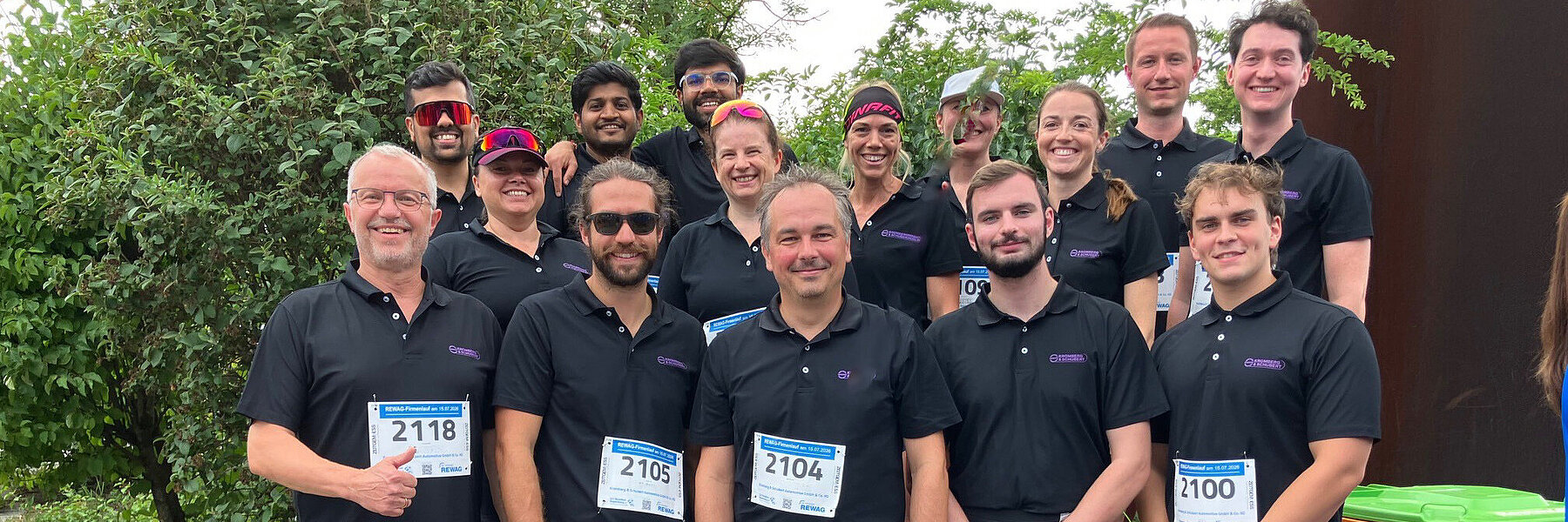 The Kroschu running team at the REWAG Company Run.