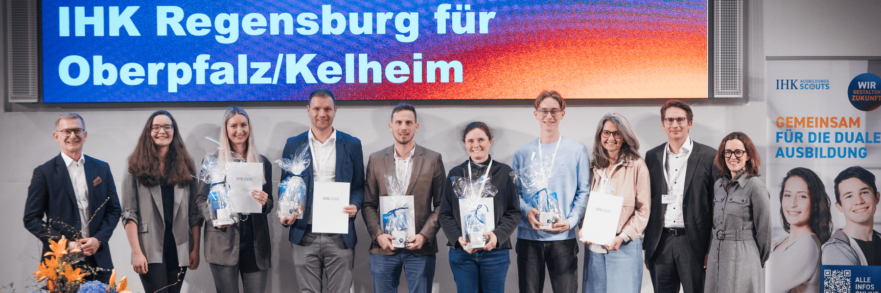Honored trainers and teachers from the Regensburg Chamber of Industry and Commerce
